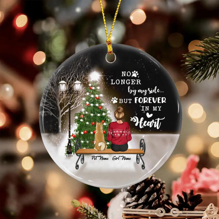 No Longer By Side But Forever In My Heart Circle Ornament O-NB1957