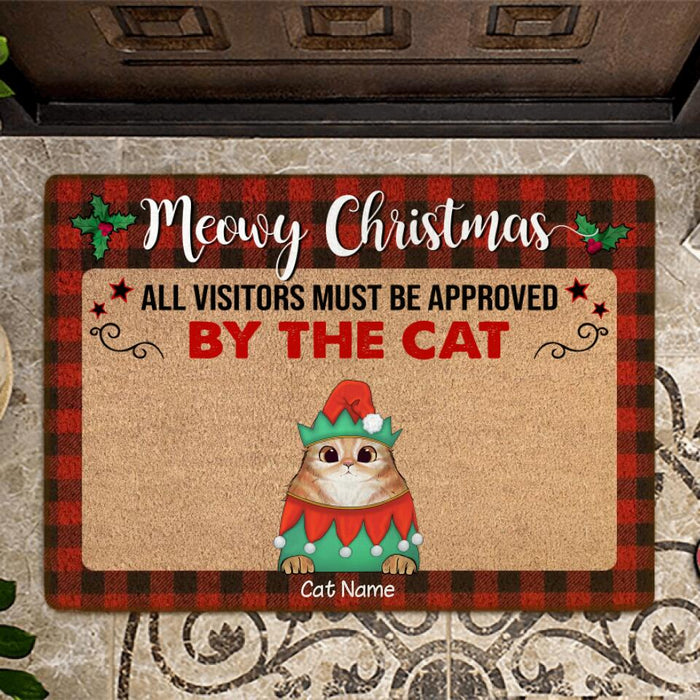 Meowy Christmas Personlized Cat  Doormat DM-NB289