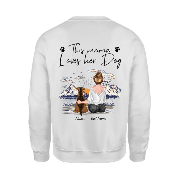 A Girl Who Loves Her Dog Personalized Back T-shirt TS-NB2043