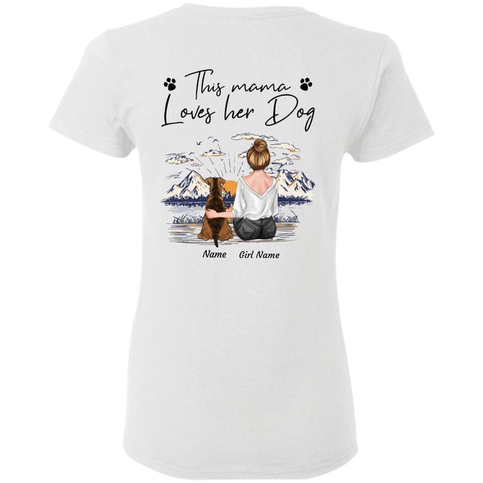 A Girl Who Loves Her Dog Personalized Back T-shirt TS-NB2043