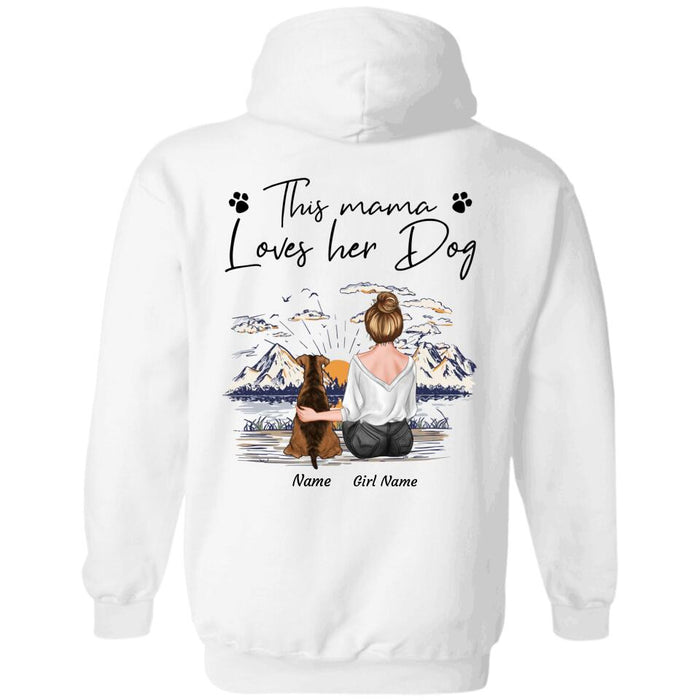 A Girl Who Loves Her Dog Personalized Back T-shirt TS-NB2043