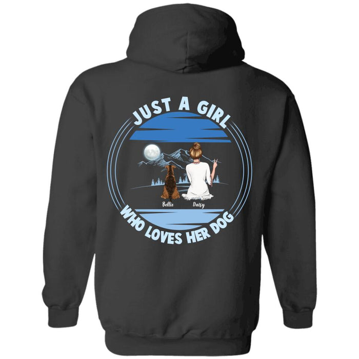 Just A Girl Who Loves Her Dog Personalized Back T-shirt TS-NB2006