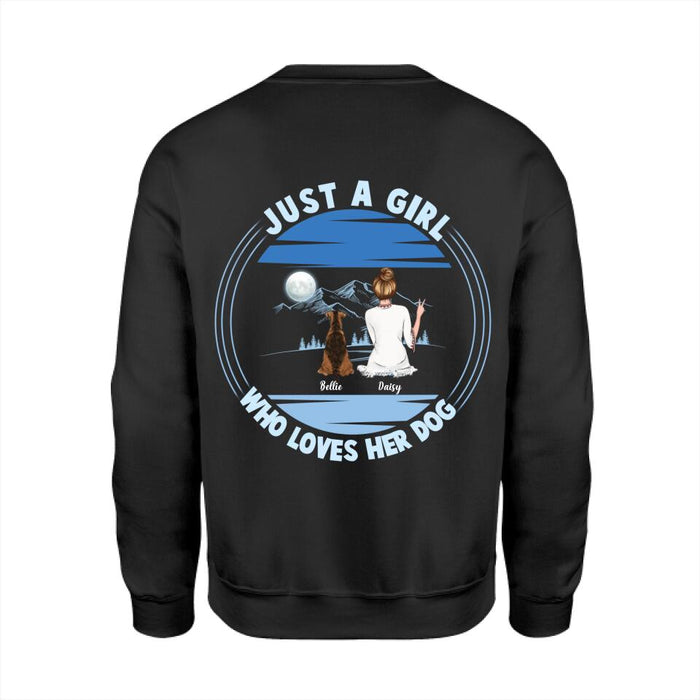 Just A Girl Who Loves Her Dog Personalized Back T-shirt TS-NB2006