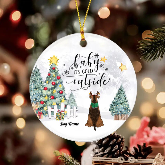 Baby It's Cold Outside Personalized Circle Ornament O-NB2025