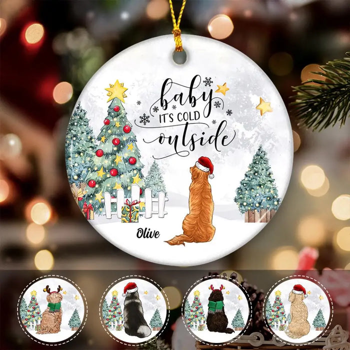 Baby It's Cold Outside Personalized Circle Ornament O-NB2025