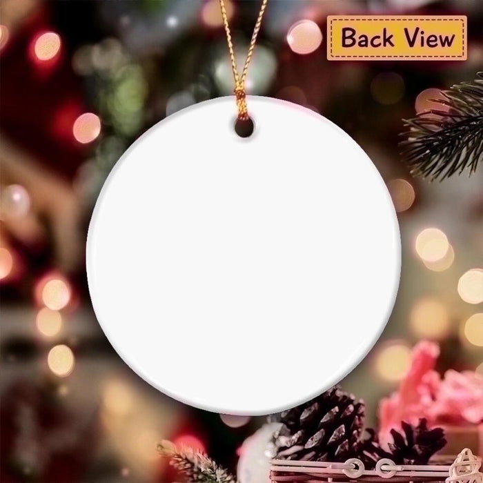 Merry Woofmas Personalized Circle Ornament O-NB2051
