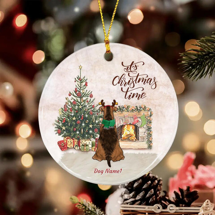 It's Christmas Time Personalized Circle Ornament O-NB2057