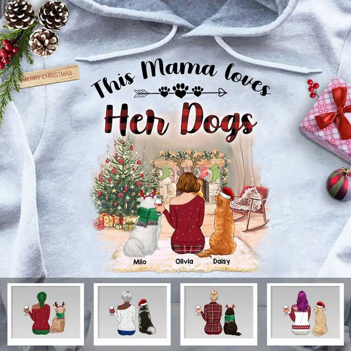 This Mama Loves Her Dogs Christmas Personalized T-shirt TS-NB2059