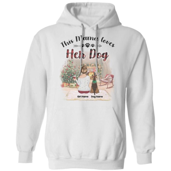 This Mama Loves Her Dogs Christmas Personalized T-shirt TS-NB2059