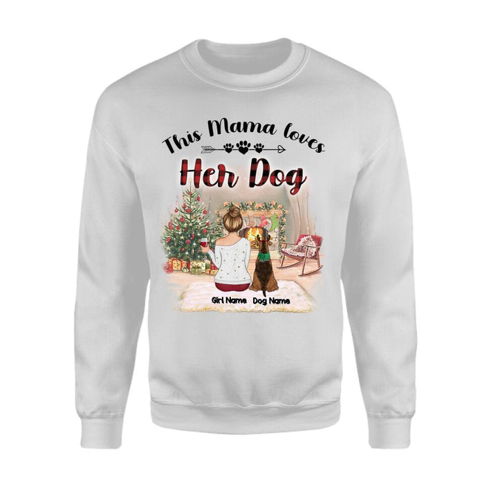 This Mama Loves Her Dogs Christmas Personalized T-shirt TS-NB2059