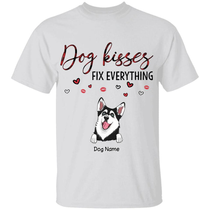 Dog Kisses Fix Everything Personalized T-shirt TS-NB2073