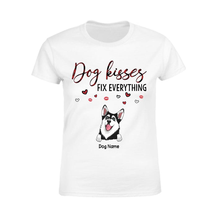 Dog Kisses Fix Everything Personalized T-shirt TS-NB2073