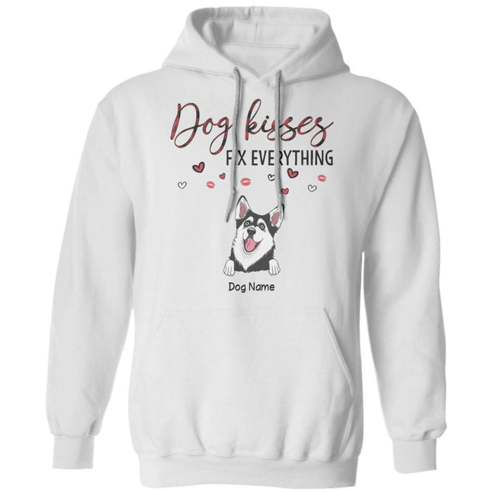 Dog Kisses Fix Everything Personalized T-shirt TS-NB2073