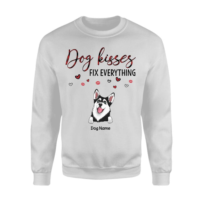 Dog Kisses Fix Everything Personalized T-shirt TS-NB2073