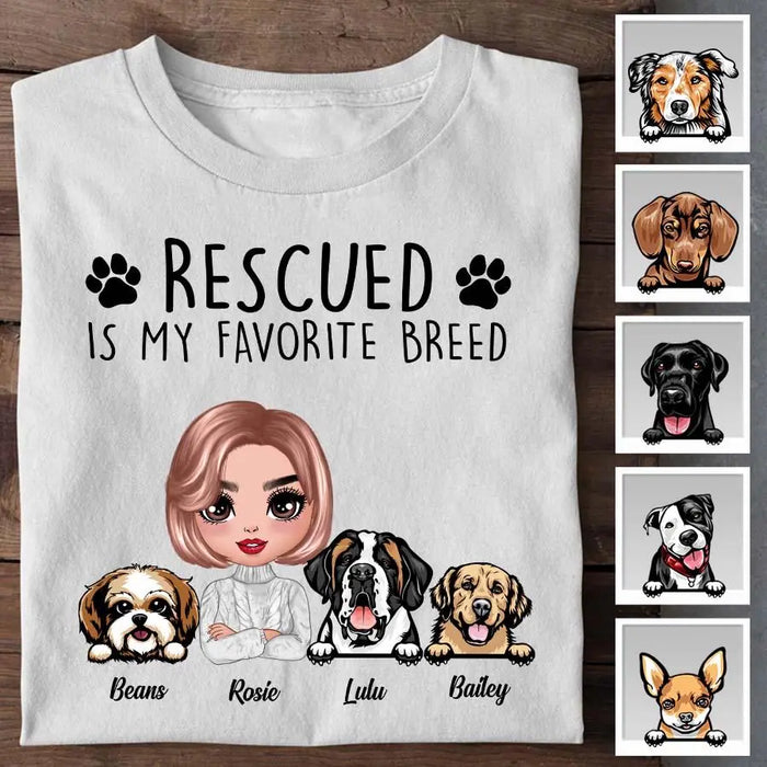 Rescued Is My Favorite Breed Personalized T-shirt TS-NB2076