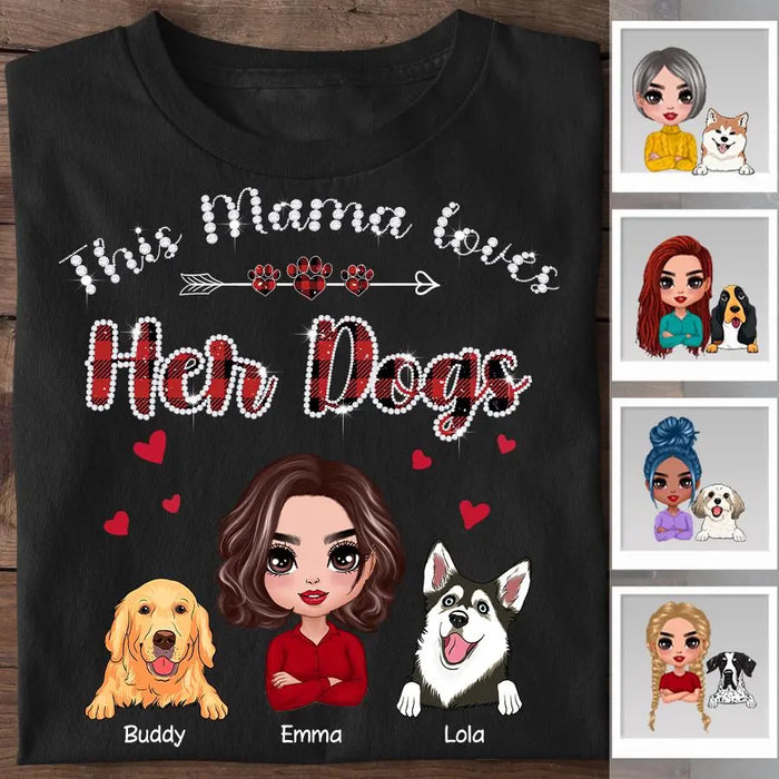 Sparklers This Mama Loves Her Dogs Personalized T-shirt TS-NB2064