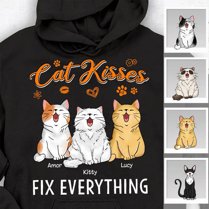 Cat Kisses Fix Everything Personalized T-shirt TS-NB2091