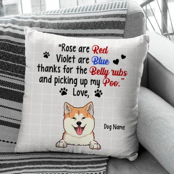 Rose Are Red  Funny Dog Personalized Pillow P-NB1715