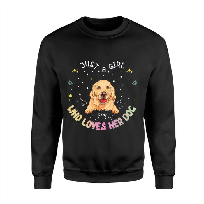 Just A Girl Who Loves Her Dog Personalized T-shirt TS-NB2109