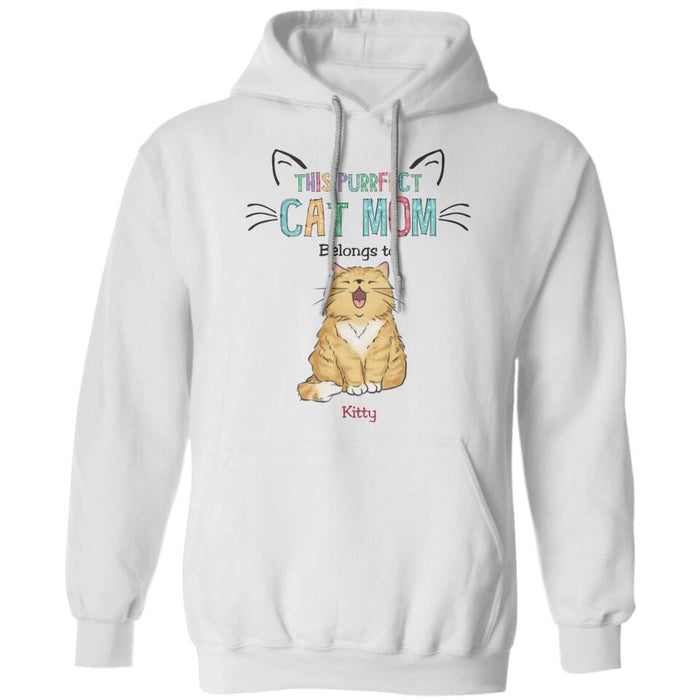 This Purrfect Cat Mom Belongs To Personalized T-shirt TS-PT2114