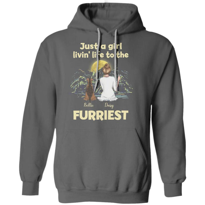 Just A Girl Livin' Life To The Furriest Personalized T-shirt TS-NB2099