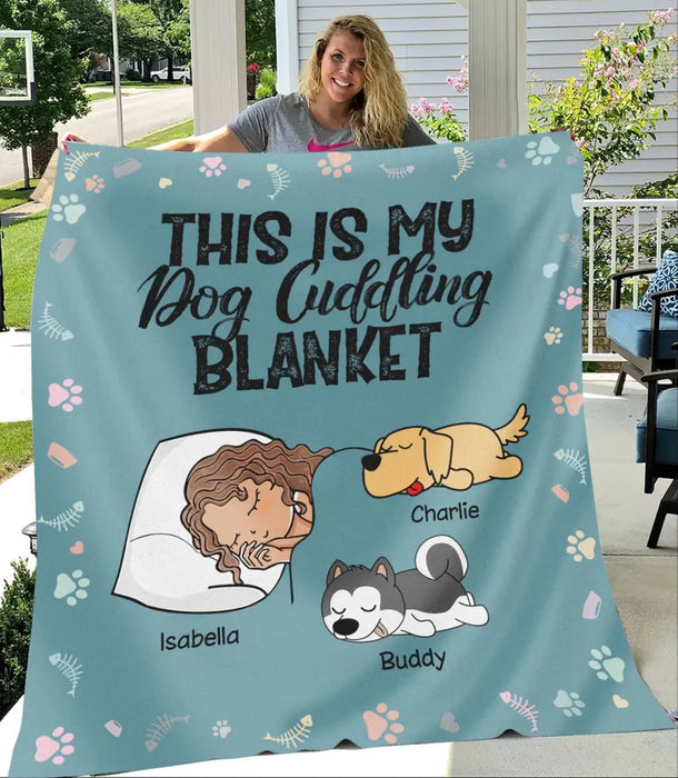 Funny Dog Cuddling Personalized Blanket B-NB2136