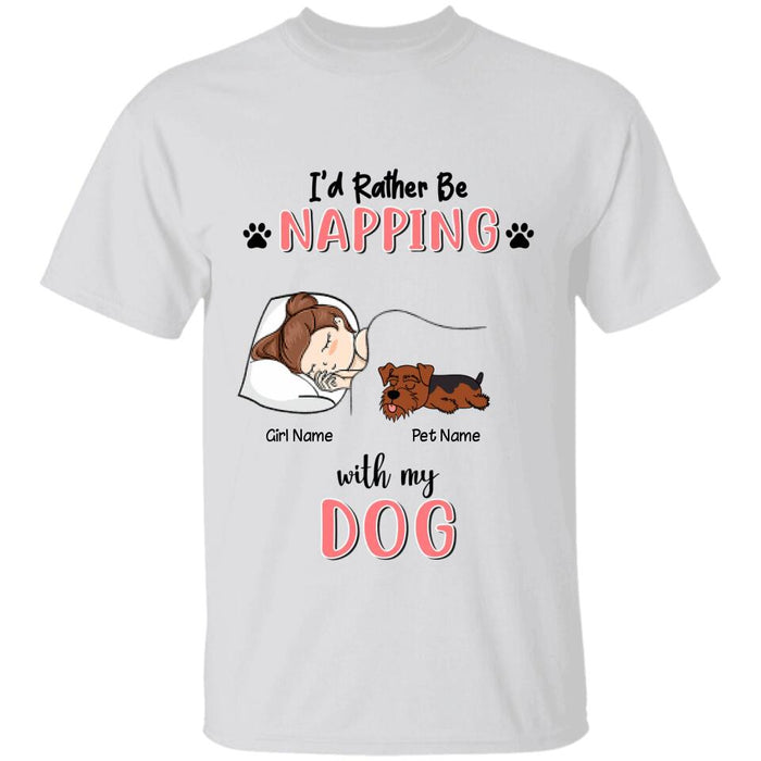 I’d Rather Be Napping With My Dog Personalized T-Shirt TS-PT2142