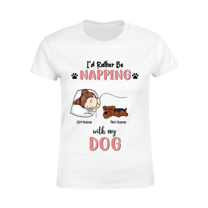 I’d Rather Be Napping With My Dog Personalized T-Shirt TS-PT2142