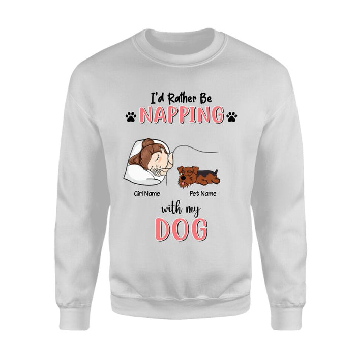 I’d Rather Be Napping With My Dog Personalized T-Shirt TS-PT2142