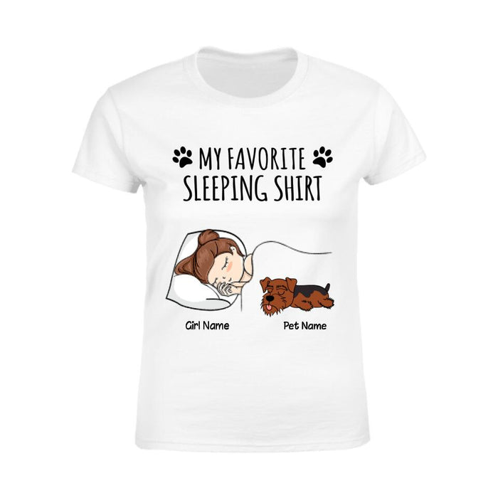 My Favorite Sleeping Shirt Personalized T-Shirt TS-PT2158