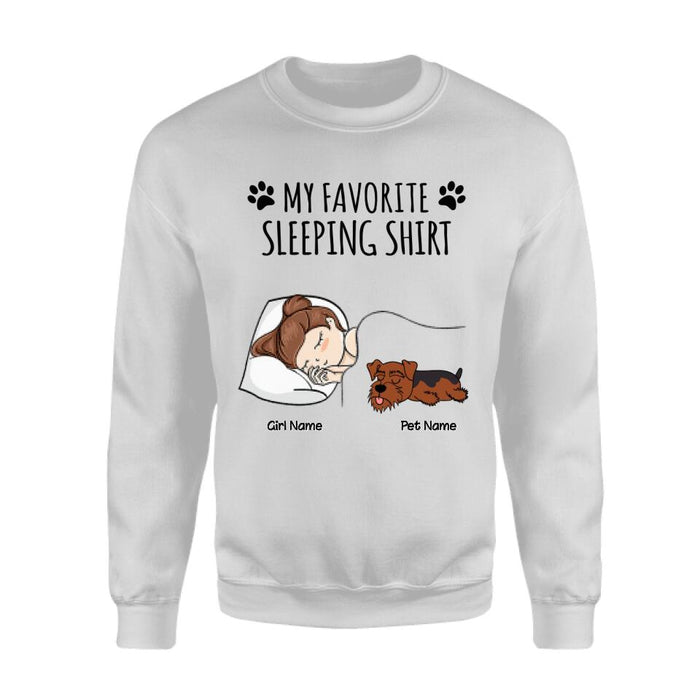 My Favorite Sleeping Shirt Personalized T-Shirt TS-PT2158