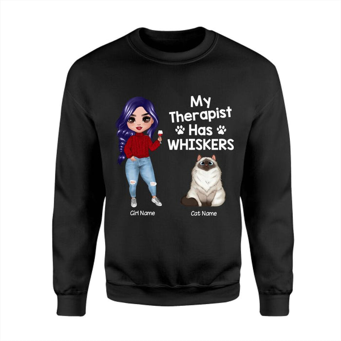 Doll Girl My Therapist Has Whiskers Personalized T-shirt TS-NB2097