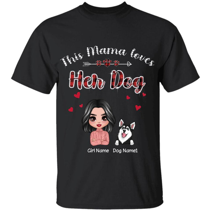 Sparklers This Mama Loves Her Dogs Personalized T-shirt TS-NB2064