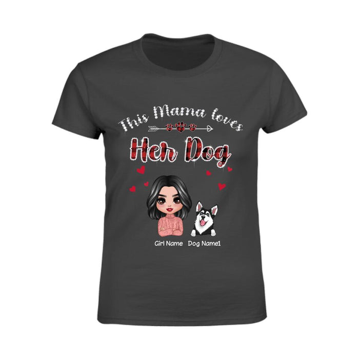 Sparklers This Mama Loves Her Dogs Personalized T-shirt TS-NB2064