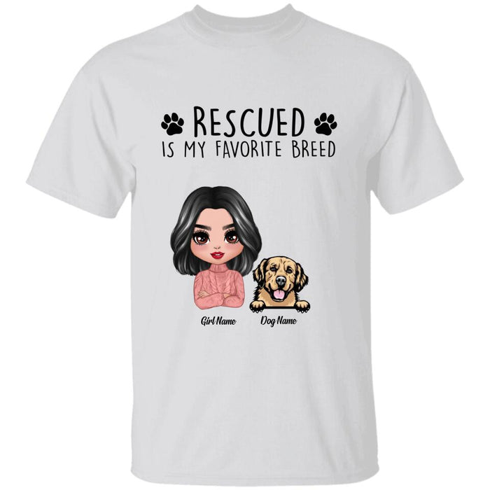 Rescued Is My Favorite Breed Personalized T-shirt TS-NB2076