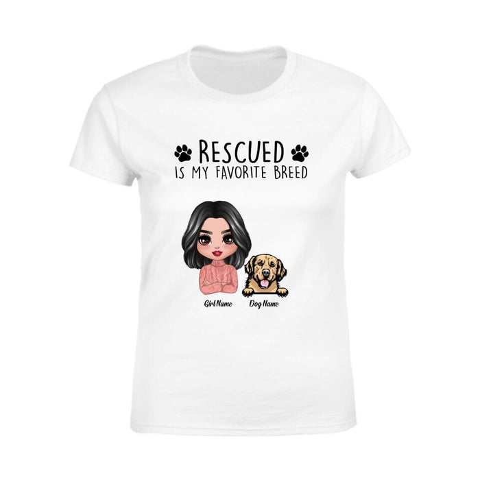 Rescued Is My Favorite Breed Personalized T-shirt TS-NB2076