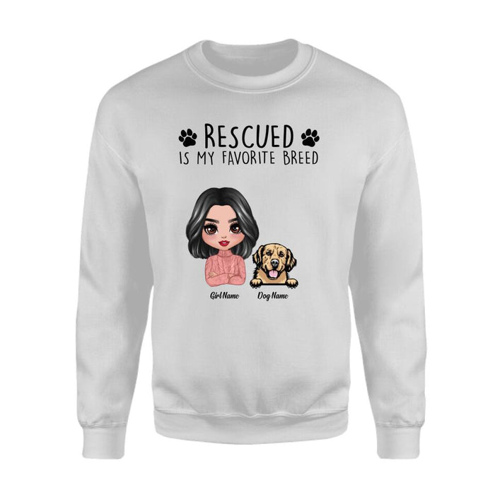 Rescued Is My Favorite Breed Personalized T-shirt TS-NB2076