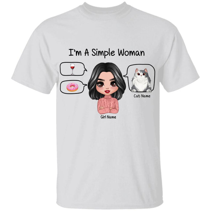 I'm A Simple Cat Woman Personalized T-shirt TS-NB2113