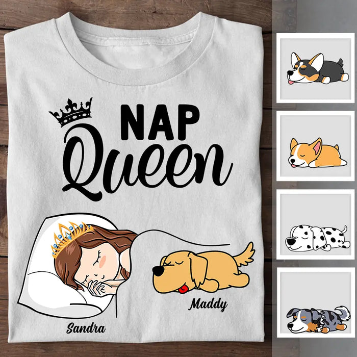 Nap Queen Dog Mom Personalized T-shirt TS-NB2197