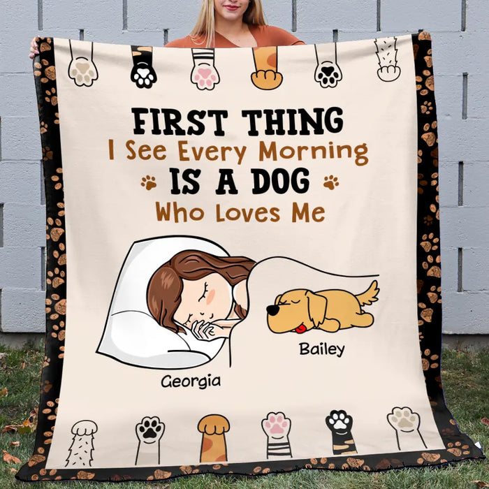 First They Steal Your Heart Then They Steal Your Bed & Sofa Personalized Blanket B-NB2188