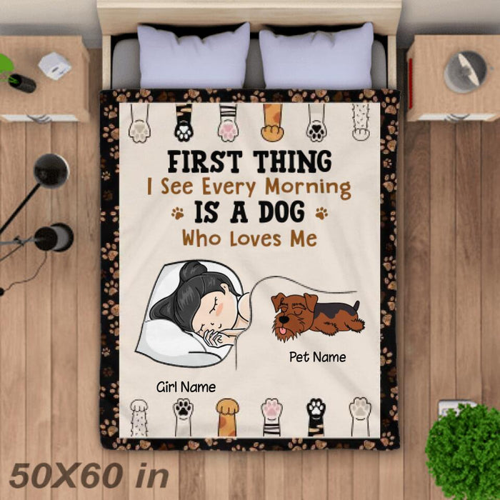 First They Steal Your Heart Then They Steal Your Bed & Sofa Personalized Blanket B-NB2188