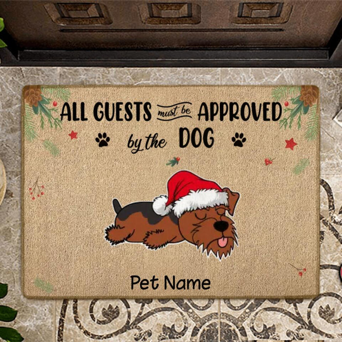 All Guests Must Be Approved By The Dogs Personalized Doormat DM-NB2203