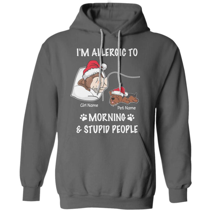 I'm Allergic To Morning & Stupid People Personalized T-shirt TS-NB2193