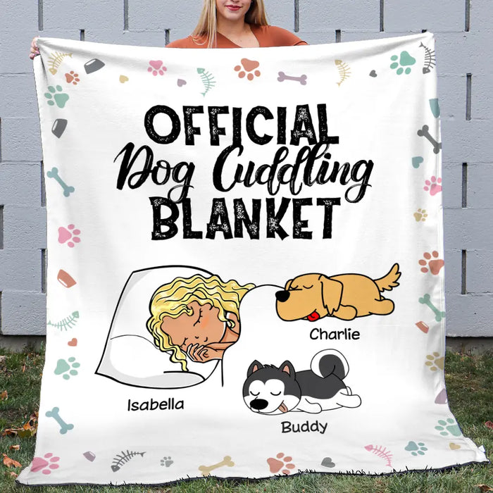Official Dog Cuddling Personalized Blanket B-NB2199