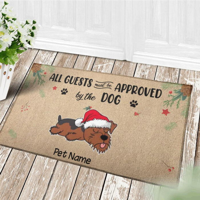 All Guests Must Be Approved By The Dogs Personalized Doormat DM-NB2203
