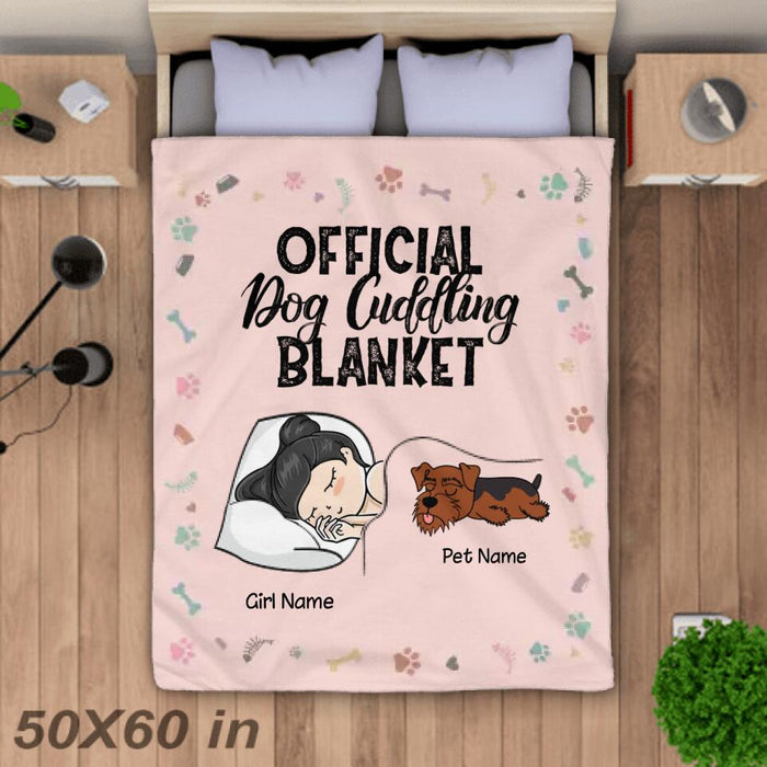 Official Dog Cuddling Personalized Blanket B-NB2199