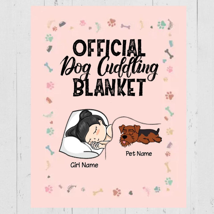 Official Dog Cuddling Personalized Blanket B-NB2199