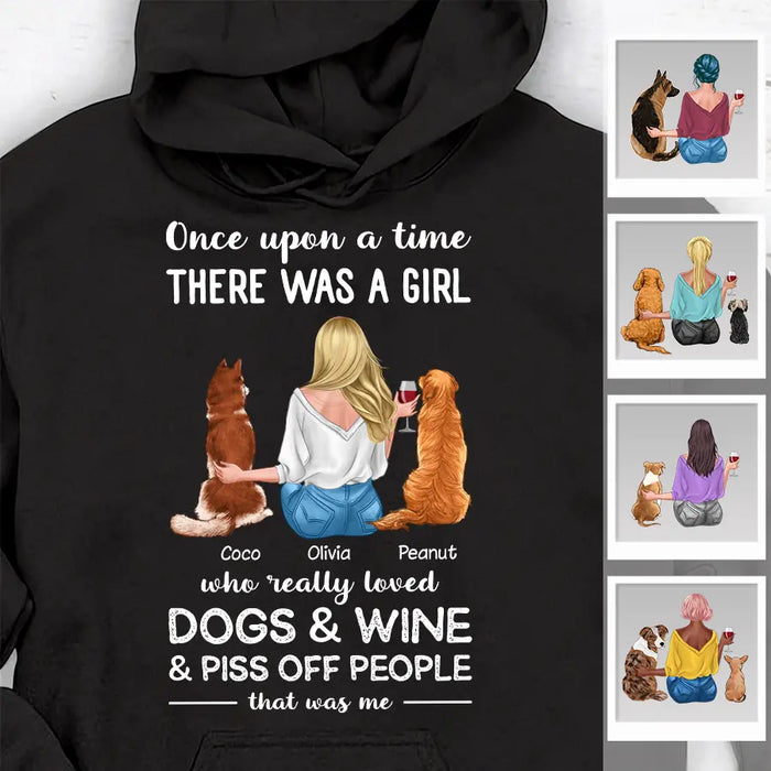 Dog Mom Loves Dog, Wine & Piss Off People Personalized T-shirt TS-NB2229