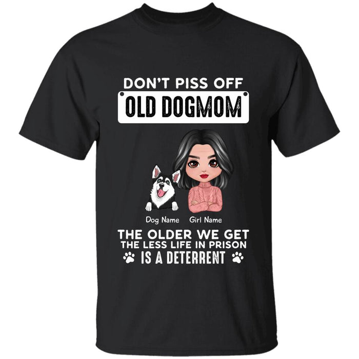 Don't Piss Off An Old DogMom Personalized T-shirt TS-NB2219