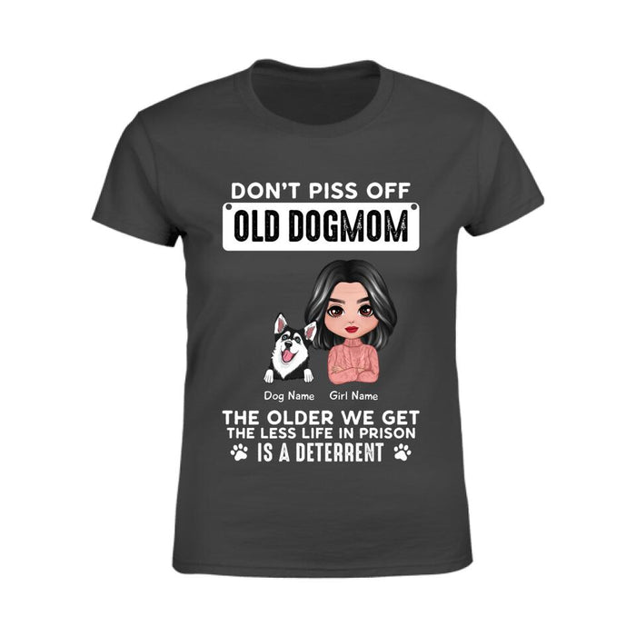 Don't Piss Off An Old DogMom Personalized T-shirt TS-NB2219